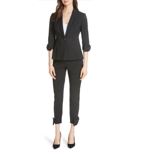 Ted BAKER LONDON Toplyt Bow Cuff High Rise Pant BNWT - Picture 2 of 8